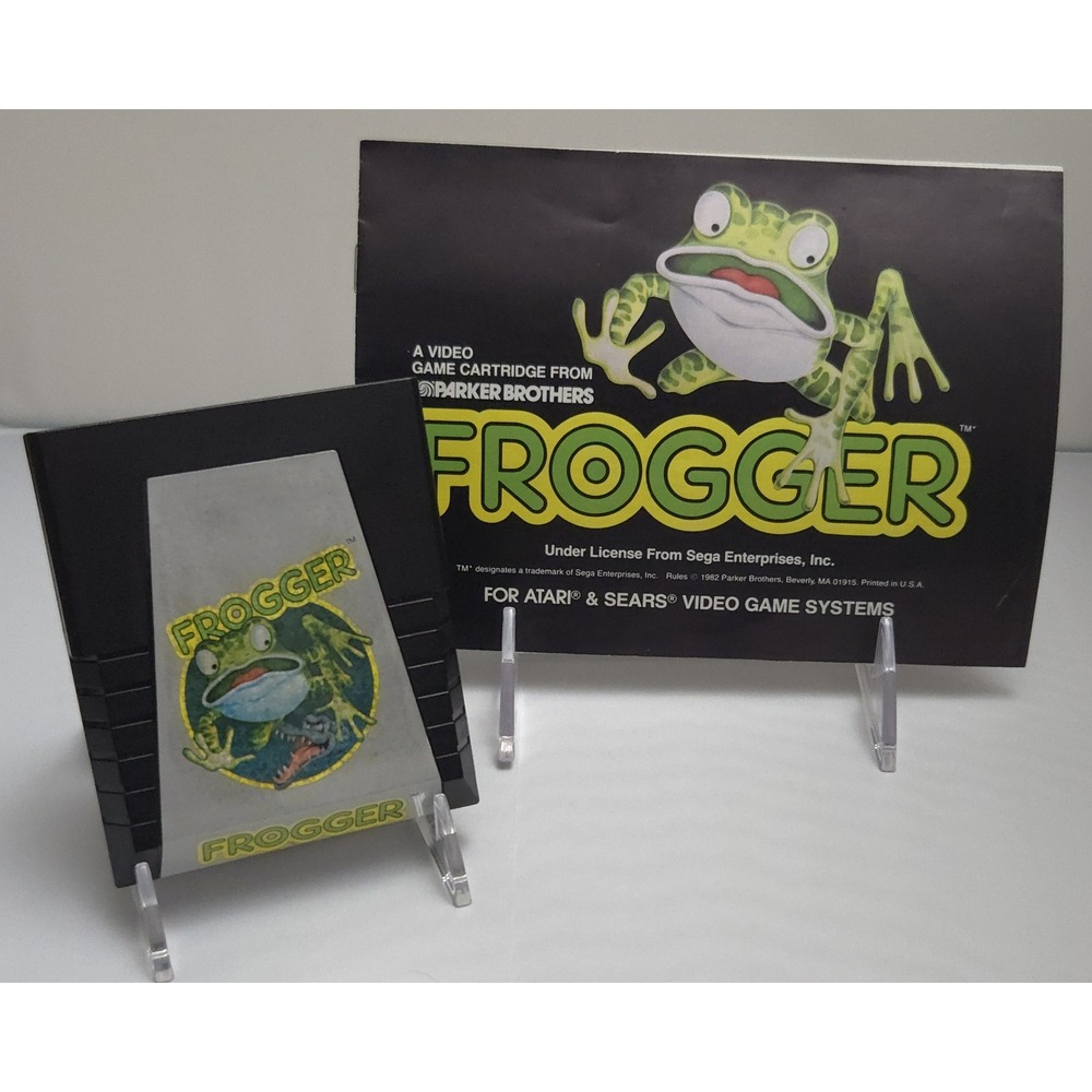 Frogger (Atari 2600, 1982) Cartridge & Manual - Tested Works & Great Condition
